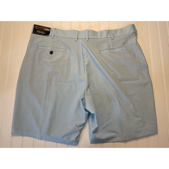 NWT Walter Hagen Blue Micro Stripes Performance Shorts Golf 9" Inseam Mens 42 - Picture 4 of 6